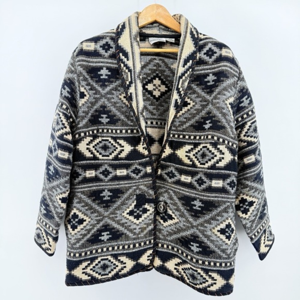 Vtg. Fashion Bug WOMENS 14/16 PRE-OWNED Jacket Tapestry Aztec Southwestern Coat
